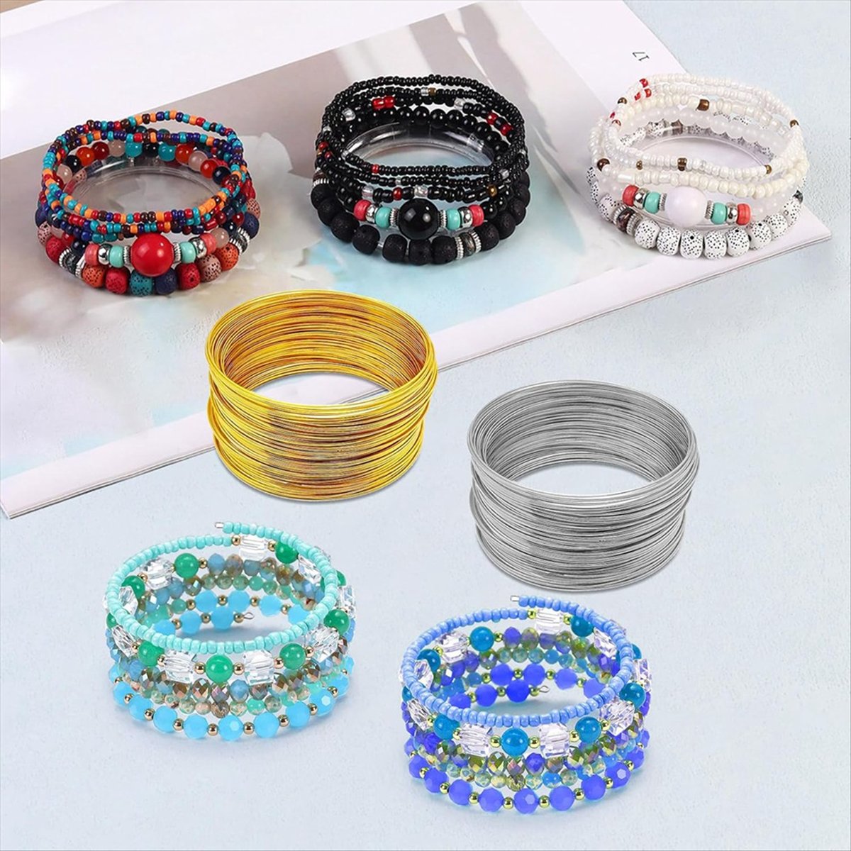 Memory Wire Bracelet - Fil à mémoire ABJS pour la