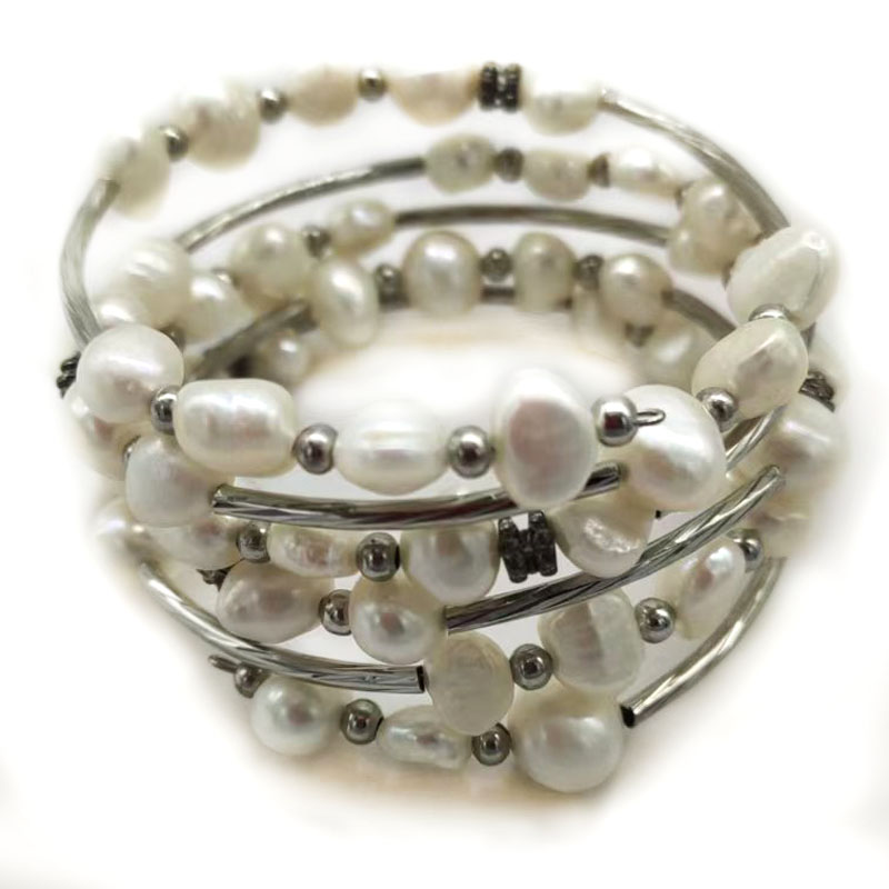 Bracelet en perles baroques na - Memory Wire Bracelet avis et prix